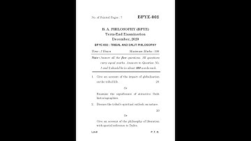 BPYE - 002  DECEMBER 2020 QUESTION PAPER