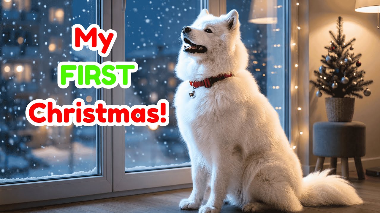 Samoyed's Funny Christmas Song! 🎵 Woof Santa Woof Christmas Original Dog Music ☁️