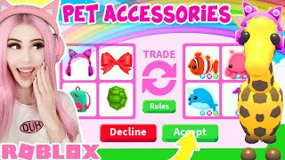 I ONLY Traded The *NEW* PET ACCESSORIES In Adopt Me... Roblox Adopt Me Trading
