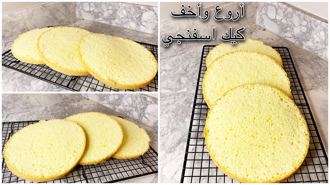 أروع كيك اسفنجي لحشو وتزينن التورتات خفيف وهش مثل الاسفنج لازم تجربوه