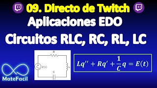 09. Aplicación de las Ecuaciones Diferenciales a Circuitos RLC, RL, RC, LC