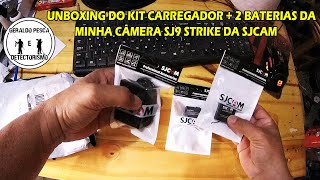 UNBOXING DO MEU KIT CARREGADOR + 2 BATERIAS DA MINHA CÂMERA  SJ9 STRIKE DA SJCAM.