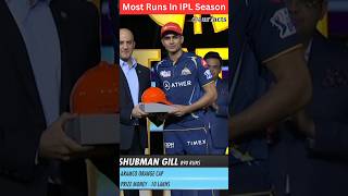 Most Runs In IPL Season | Virat Kohli | David Warner | Gill | #ipl #cricket #facts #shorts