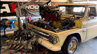 1966 Chevy C10 LT1 to LS1 Part 1: Pulling Out A 20 Year Old Swap by Travis Black 4,165 views 1 year ago 27 minutes