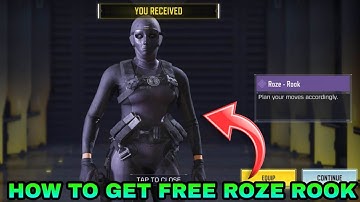 *FREE* How to Get FREE Roze Rook Character & Emotes in Call Of Duty Mobile October 2023