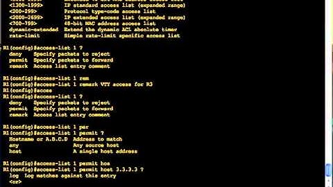 Creating, understanding and testing a Standard ACL in IOS