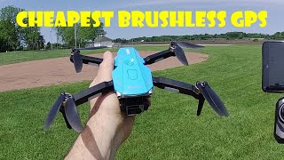 ZD012 World's Cheapest BRUSHLESS GPS Drone Flight Test Review