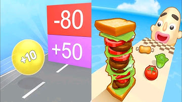 Tap & Trail VS Sandwich Runner - Gameplay Walkthrough All Levels (Android, iOS) Part 2