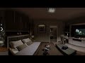 ASMR VR Rainy night inside a city apartment 360 Ambience 1 Hour - Sleep Relax Focus Chill Dream