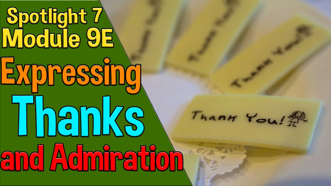 Spotlight 7 English in Use 9. Expressing Thanks and Admiration
