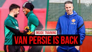 Robin van Persie Returns To Carrington! 😍 | INSIDE TRAINING