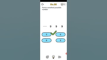 Brain Out Level 86 Form a smallest possible number Walkthrough