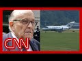 Cnn reporter notices an important detail about the plane giuliani traveled in