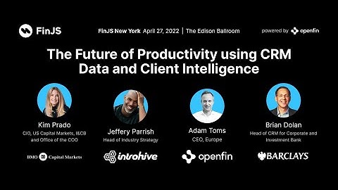 The Future of Productivity using CRM Data and Client Intelligence