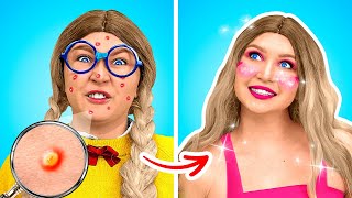 From UGLY NERD to POPULAR BARBIE!! Extreme MAKEOVER for NERD! Beauty Struggles by La La Life Emoji screenshot 5