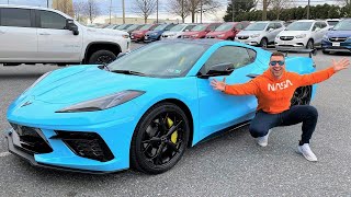 TAKING DELIVERY OF THE FIRST AND ONLY "RAPID BLUE" C8 CORVETTE!!!
