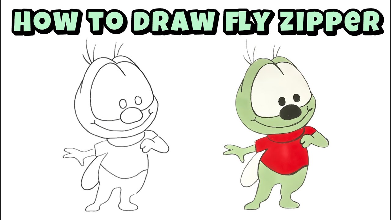 How to Draw Brave and Friendly Fly Zipper from Chip'n Dale Rescue ...