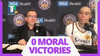 Sparks HC Curt Miller and Dearica Hamby aren't CELEBRATING her career high after LOSING to the Aces