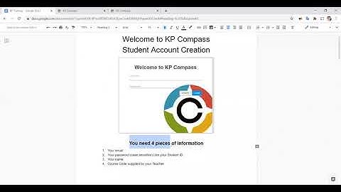 KP Compass Student Setup Instructions