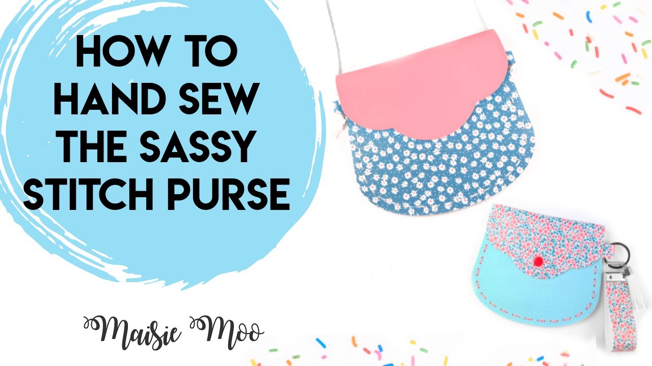 Sassy Stitch Purse Faux Leather precut hand stitch holes How to
