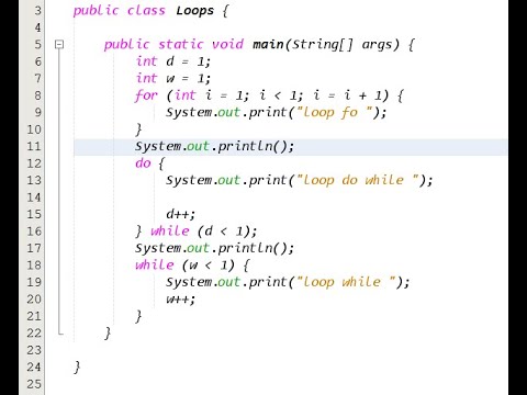 الحلقات التكرارية في الجافا loops for, while and do while in java - YouTube