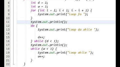 الحلقات التكرارية في الجافا loops for, while and do while in java
