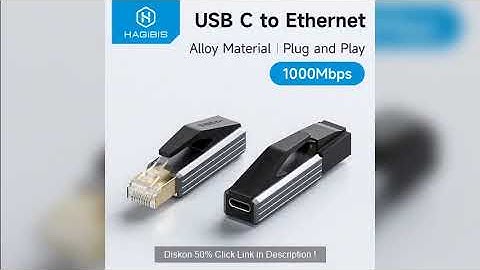 Hagibis USB C to Ethernet Adapter 1Gbps Gigabit USB C Female to RJ45 Male Network Converter for MacB