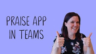 How to use the Praise app in Microsoft Teams screenshot 2