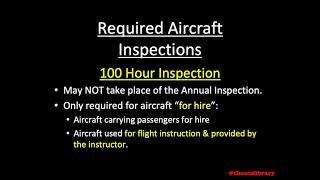 PA.I.B.K1b Required Inspections and Airplane Logbook Information