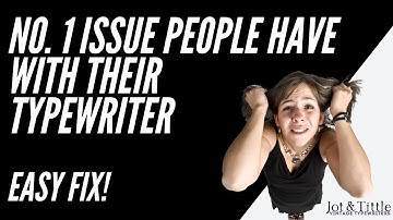 TYPEWRITER TIPS: The #1 Issue With Typewriters (and it