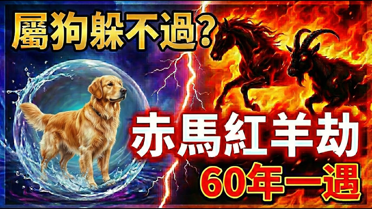 生肖狗警惕！2026 2027赤馬紅羊劫：60年一遇的千年詛咒，屬狗人註定躲不過？揭秘生肖狗的破劫寶典！