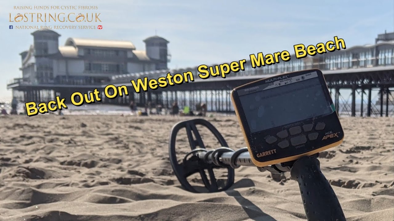Metal Detecting Weston Super Mare Beach With The Garrett Ace Apex Metal
