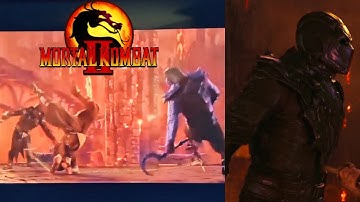 Mortal Kombat 2 New Scorpion Vs Noob Saibot Clip Scorpion Uses His Spears To Drop Noob & His Shadow