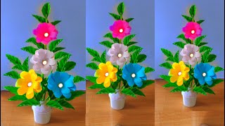 how to make a beautiful flower for home decoration / how to make flower at home easy