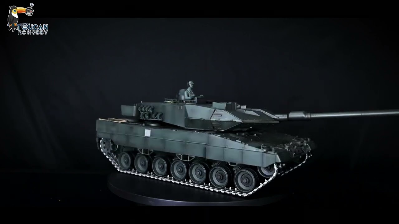 German Leopard2A6 IR RTR rc tank with metal chassis 360 degrees