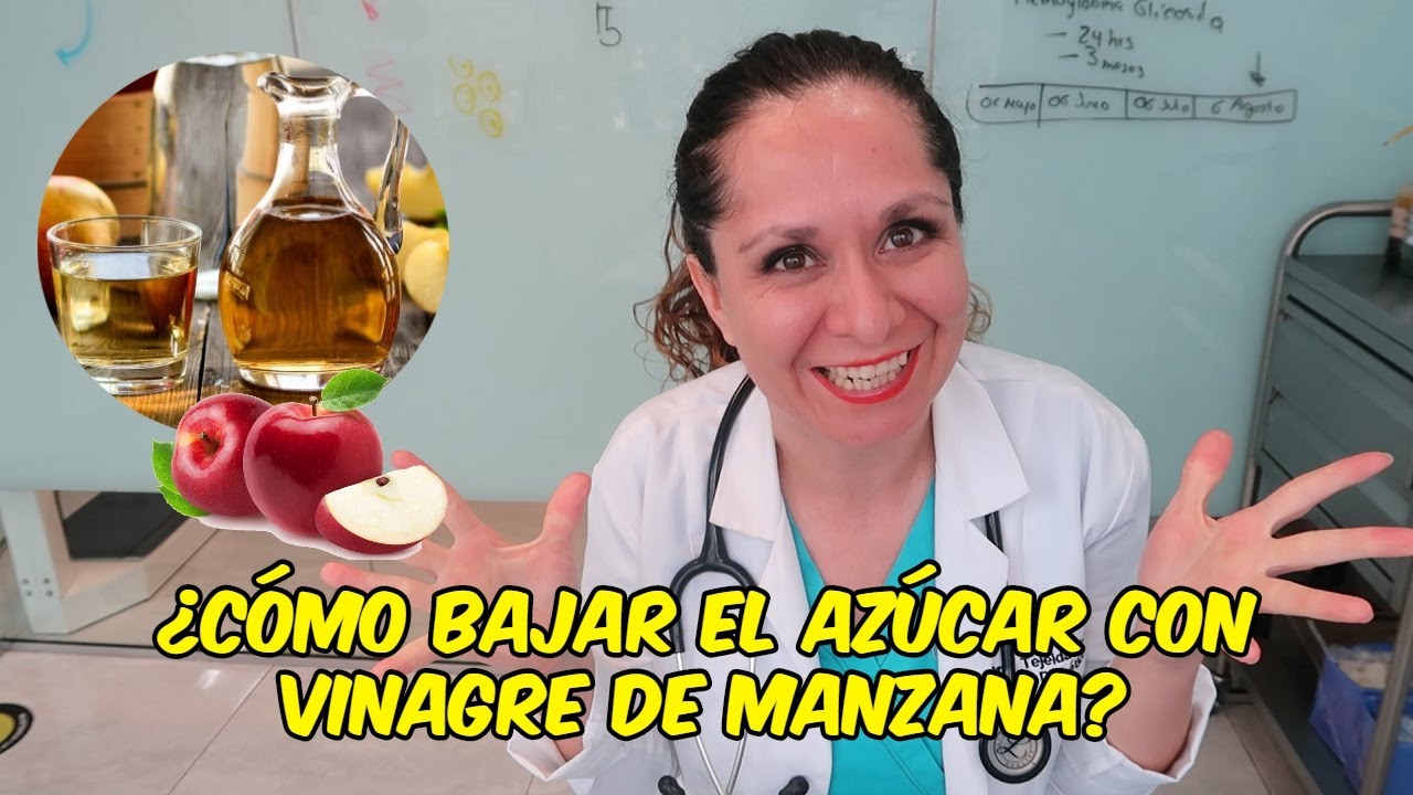 ¿CÓMO BAJAR EL AZÚCAR CON VINAGRE DE MANZANA.🍶🍏/ Dra. Melissa Tejeida