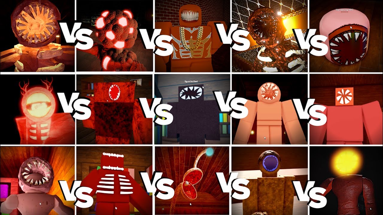 Original Figure vs ALL 16 Fanmade Roblox Doors Versions Comparison BUT it  Gets WORSE 