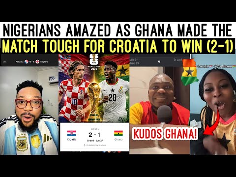 WOW‼️ NIGERIANS AMAZED🤩AS GHANA🇬🇭 MADE THE MATCH TOUGH FOR CROATIA TO WIN (2-1) 