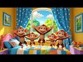 5 little monkeys jumping on the bed #fivelittlemonkeys #5littlemonkeys #nurseryrhymes #cartoon