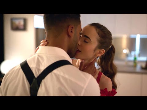 Emily in Paris: Season 2 / Kissing Scene — Emily and Alfie (Lily Collins and Lucien Laviscount)