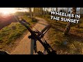 Wheelies in den Sonnenuntergang