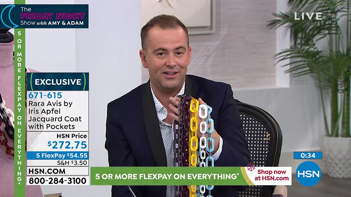 Rara Avis by Iris Apfel Jacquard Coat with Pockets