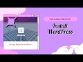 Instructions Elementor - Install WordPress