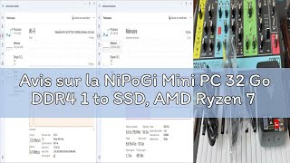 Avis sur la NiPoGi Mini PC 32 Go DDR4 1 to SSD, AMD Ryzen 7 5825U(Jusqu'à 4,5 GHz,8C/16T) Micro Ordi