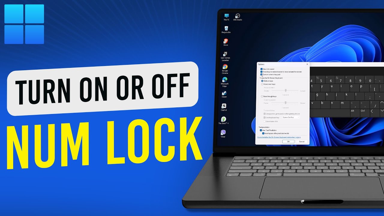 How To Turn On Or Off Num Lock In Windows 11 PC Or Laptop - YouTube