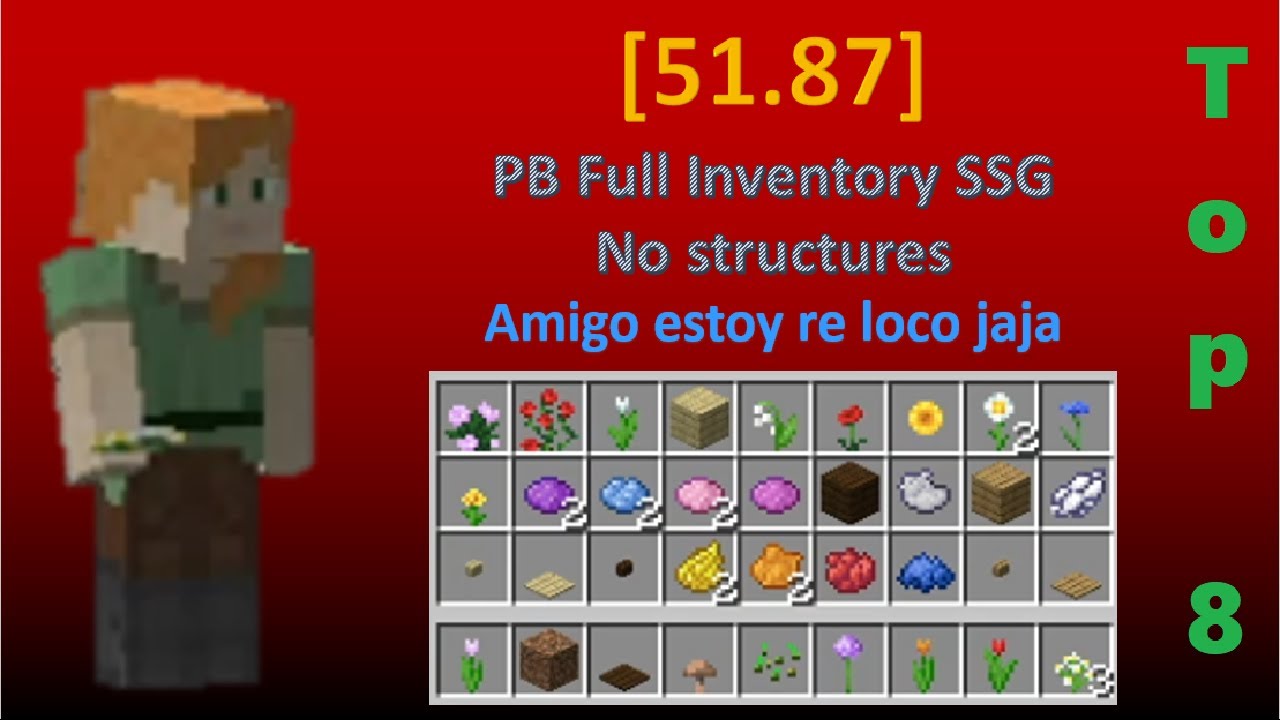 [Old] ENTRO AL TOP 10 EN MINECRAFT SPEEDRUNNING 🔴 Full Inventory SSG No ...