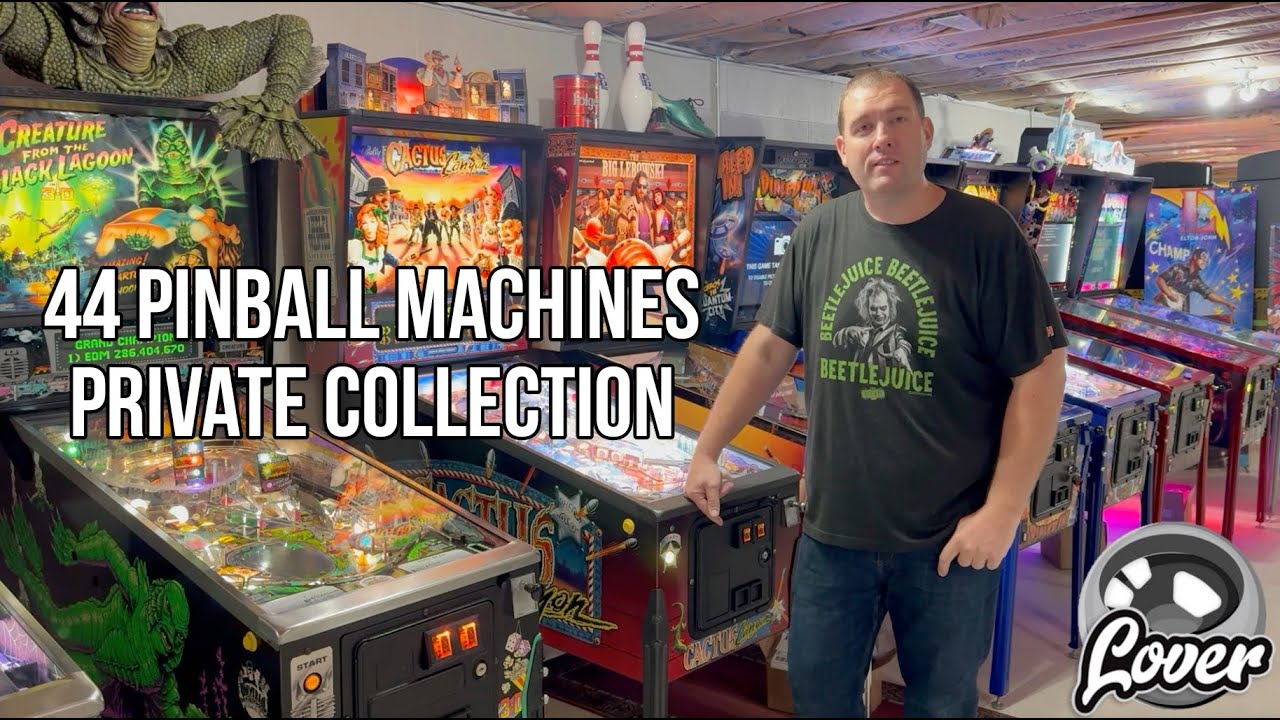 Pinball Lover's 44 Machine Private Collection Stern, Williams, Bally, Dutch, JJP