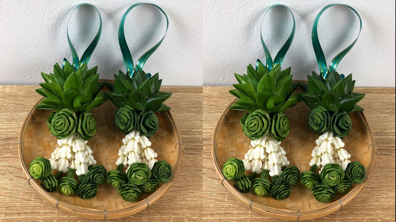 พวงมาลัยใบเตยหอมมะกรูด | พวงมาลัยแขวนหน้ารถ | MeeDee DIY