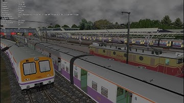 Open Rails : Panvel - Gorakhpur Express overtaken by load at Kopar