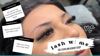 Lash w/ me step by step | using my favorite supplies & how to separate lashes | Volume Lash Fill